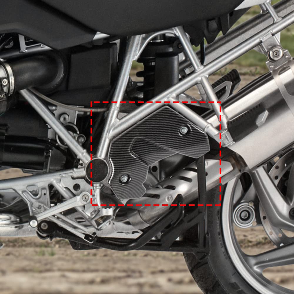 Lorababer Motorrad Oberen Rahmen Mitte Seite Füllen Panel Kompatibel mit B.M.W R1200GS R 1200 GS R-1200-GS (2004-2012) R 1200GS R 1200 GS ADV. (2006-2013) Auspuff Klappe Abdeckung (Schwarz) von Lorababer