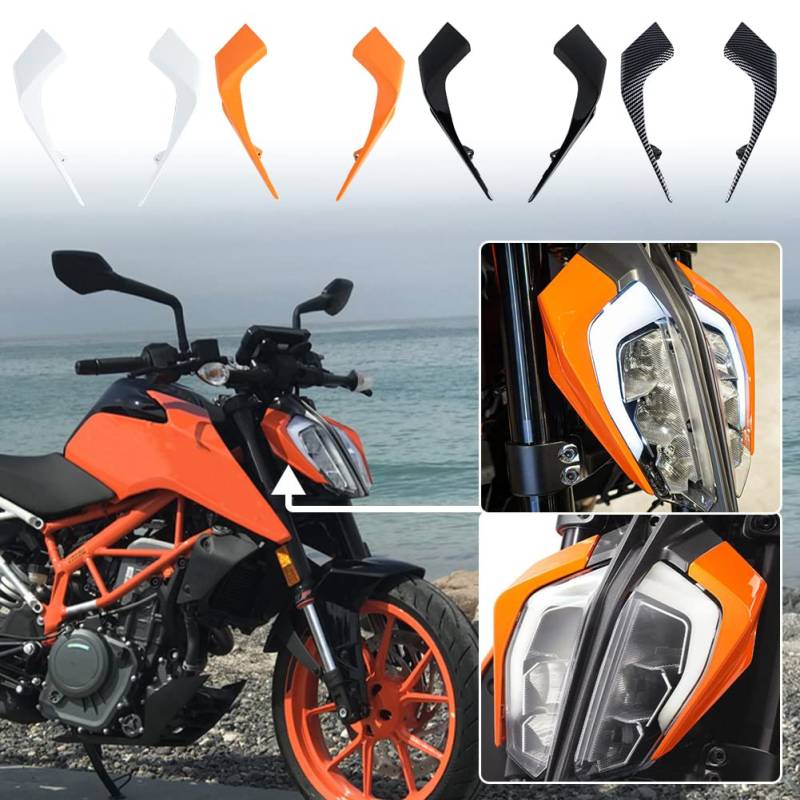 Lorababer Motorrad-Scheinwerfer verkleidungs abdeckung für links und rechts kompatibel mit 390 DUKE Duke 390 DUKE390 2017-2022 2018 2019 2020 2021 (Orange) von Lorababer