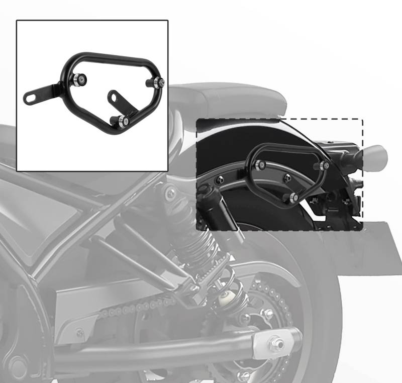 Lorababer Motorrad Schnellspanner Satteltasche Seitentasche Reise Satteltasche Touring Gepäcktasche Kompatibel mit Rebel CMX300 CMX500 CMX1100 CM300 CM500 CM1100 cm CMX 300 500 1100 (Halterung) von Lorababer