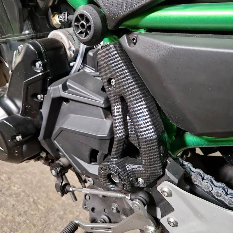 Lorababer Motorrad Z 650 Z-650 Links Rechts Haltbarer Rahmen Seitenabdeckung Verkleidungsplatte Verkleidung Karosserie Schutz für Ninja 650 Z650 2017-2023(Kohlefaser-Look) von Lorababer