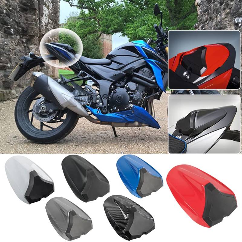 Motorrad Hinten Soziusabdeckung Beifahrersitz Verkleidung Heckabdeckung Rücksitzbezug für GSXS 750 2017-2022 GSX-S 750Z/ABS 2018-2023, Kohlefaser-Look von Lorababer