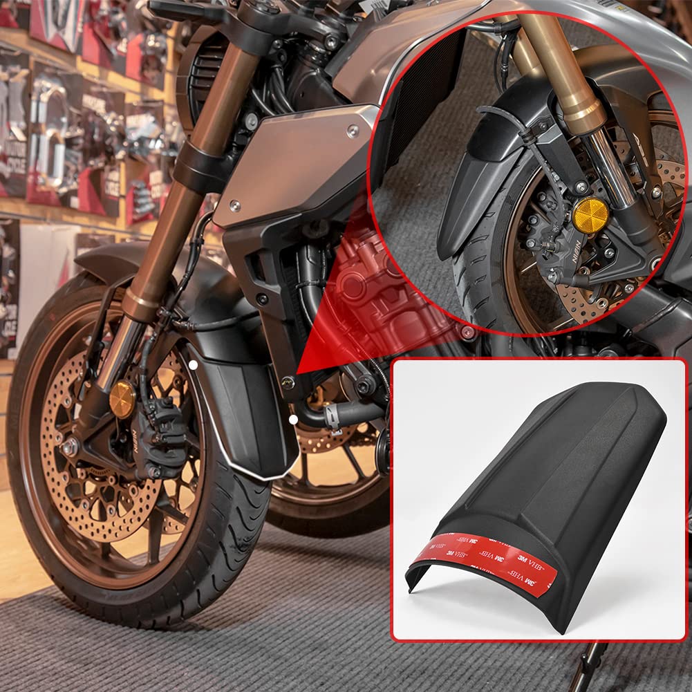 Lorababer Motorrad vorne hinten Kotflügel Schlammspritzschutzverlängerung Radabdeckungsverlängerung Kompatibel mit H-onda CB650R CBR650R CB 650 R CBR 650 R CB-650-R CBR-650-R 2019 2020 (Vorderer) von Lorababer