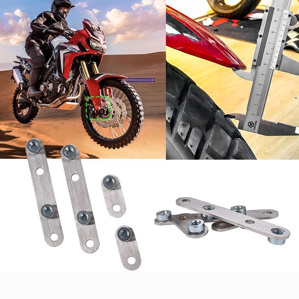 Motorrad CRF 1000 L Rostfreier Stahl Kotflügel vorne Riser 15mm/0.59 Zoll Montage Schutzblech Steigende Kits Heben Riser Bracket kompatibel mit CRF1000L Africa Twin 2016-2021 CRF1100L 2021-2024 von Lorababer