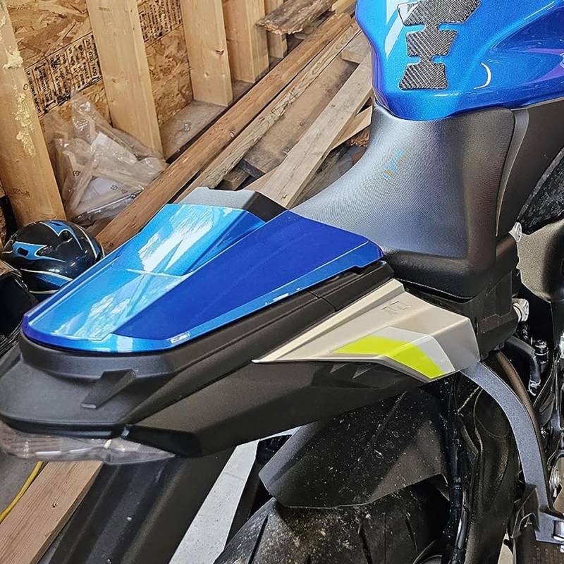 Lorababer Motorrad Hinten Soziusabdeckung Beifahrersitz Verkleidung Heckabdeckung Rücksitzbezug für GSXS 1000 GSX-S1000 GSX-S 1000 2021 2022 2023 2024 Sozius Solo Verkleidung, Blau von Lorababer