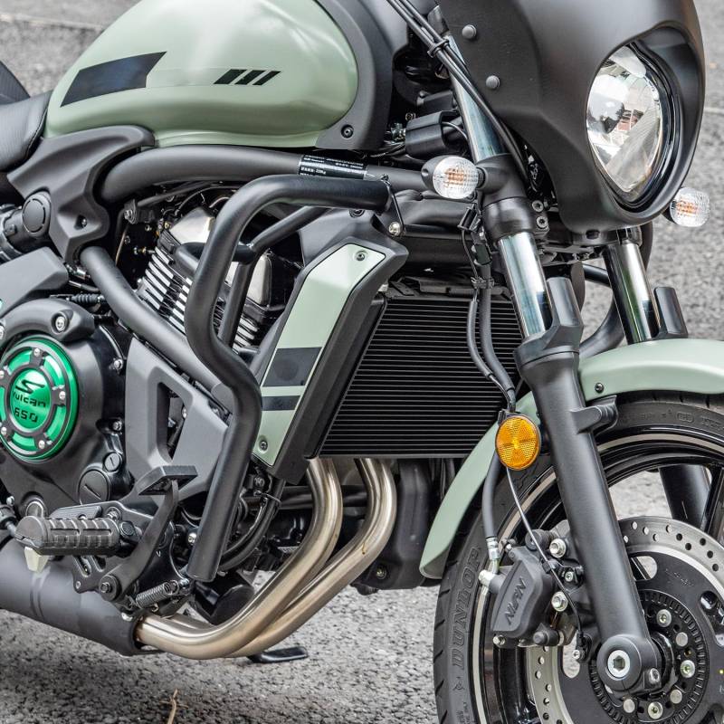 Motorrad Sturzbügel Rahmen Motorschutz Stoßstange Autobahn Kompatibel mit Vulcan S 650 VN650 EN650 2015 2016 2017 2018 2019 2020 2021 2022 2023 2024 2025 Motorschutzbügel Kraftstofftank Fallschutz von Lorababer