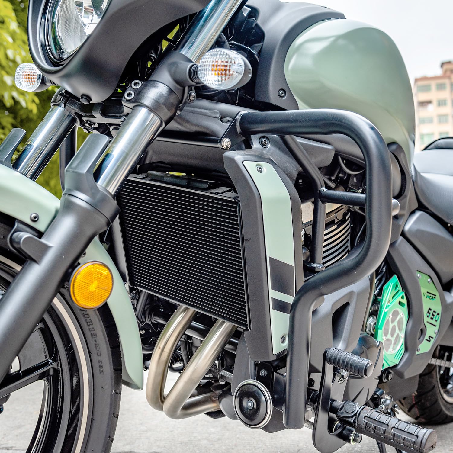 Motorrad Sturzbügel Rahmen Motorschutz Stoßstange Autobahn Kompatibel mit Vulcan S VN 650 EN650 2015 2016 2017 2018 2019 2020 2021 2022 2023 2024 2025 Motorschutzbügel Kraftstofftank Fallschutz von Lorababer