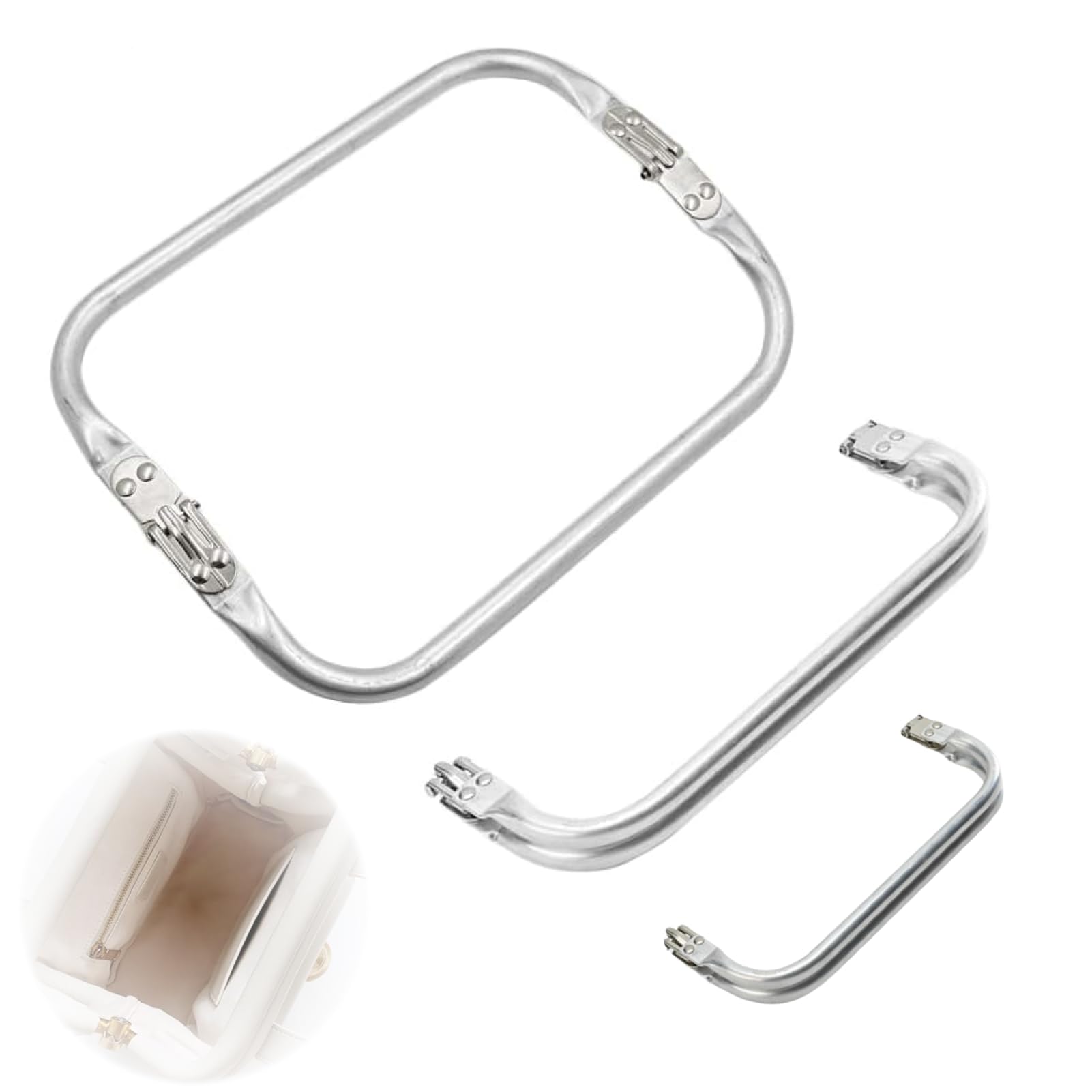 Lotbun Aluminium Tasche Rahmen, Tasche Aufhänger Tasche Rahmen Befestiger Handwerk Rahmen Ersatz Kit Für DIY Handtaschen von Lotbun