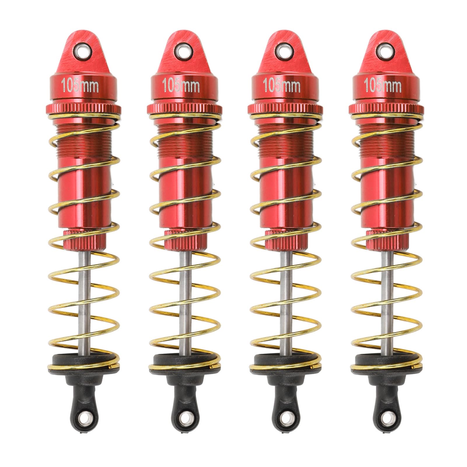 4-teiliger RC-Stoßdämpfer SCX10, Ersatz Vorne und Hinten RC-Stoßdämpfer-Federdämpfer 1/10 RC-Crawler-Auto (Rot) von Lotpken