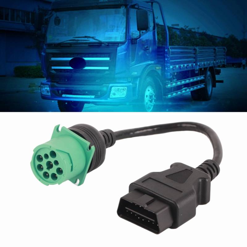 Diagnosekabeladapter für LKW, 9-poliger Stecker auf 16-poliger OBD2-Motor von Lotpken