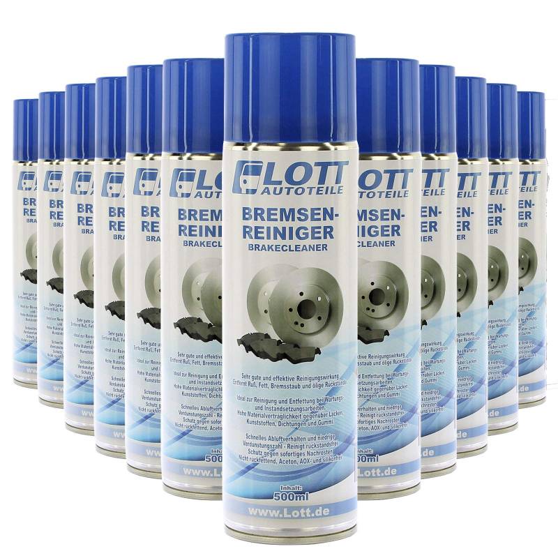 12x LOTT BREMSENREINIGER TEILEREINIGER INTENSIV Reiniger ENTFETTER Brake Cleaner 500ML (12 DOSEN) von Lott-Autoteile