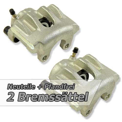 2x BREMSSATTEL BREMSSÄTTEL BREMSZANGEN VORNE LINKS + RECHTS BREMSSATTEL KIT KOMPLETTSET VORDERACHSE von Lott-Autoteile