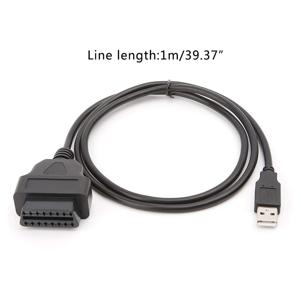 Loxyxbnh 16-Pin OBD2-zu USB Anschluss Ladegerät Adapterkabel Anschluss Diagnosetool von Loxyxbnh