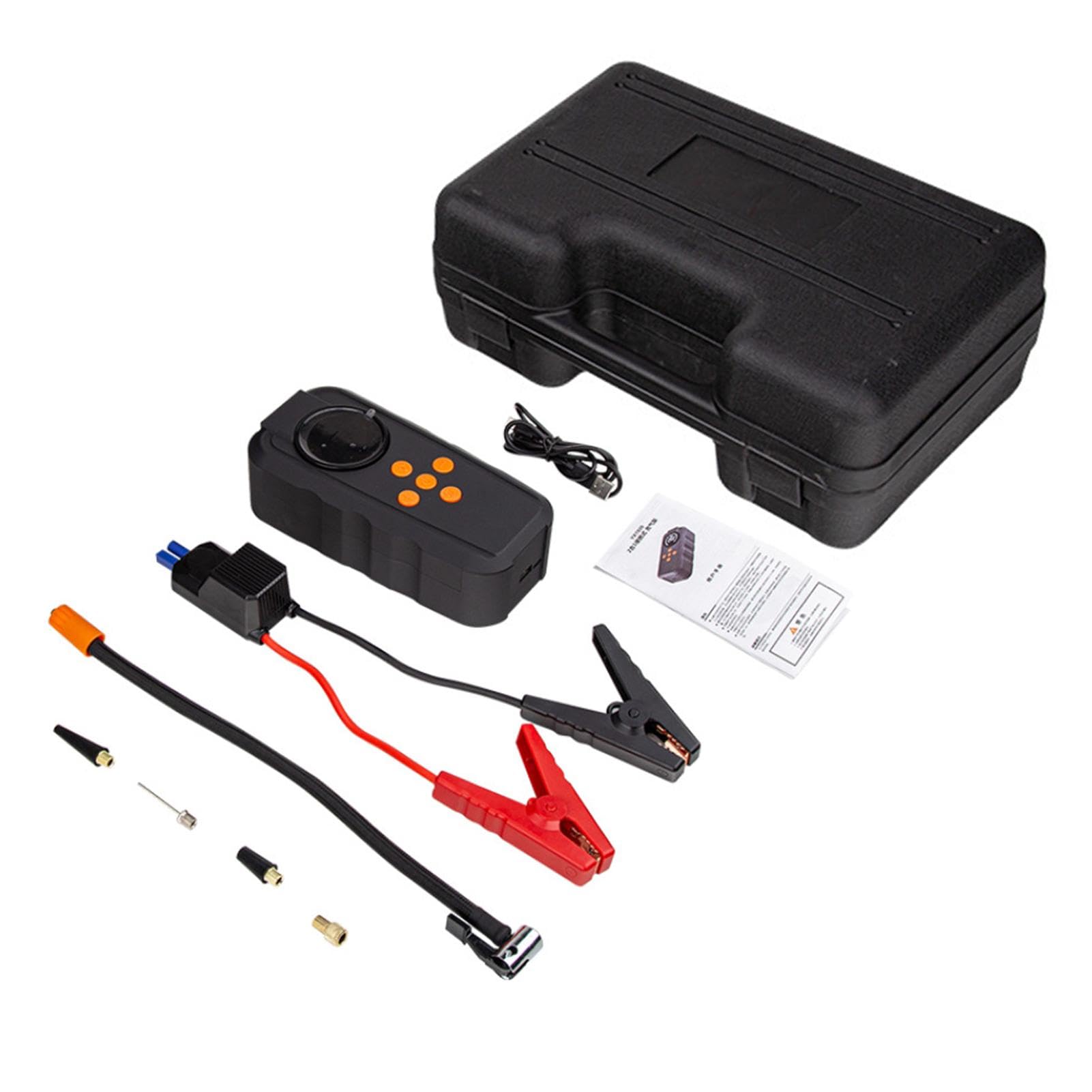 Aufblasbare Autopumpe, LED-Display-Ladegerät, 12 V Starthilfe, kompaktes und leichtes Design, multifunktionales Netzteil, 19,3 x 8,5 x 6,2 cm, für Ihre Geräte von Lpsdssre