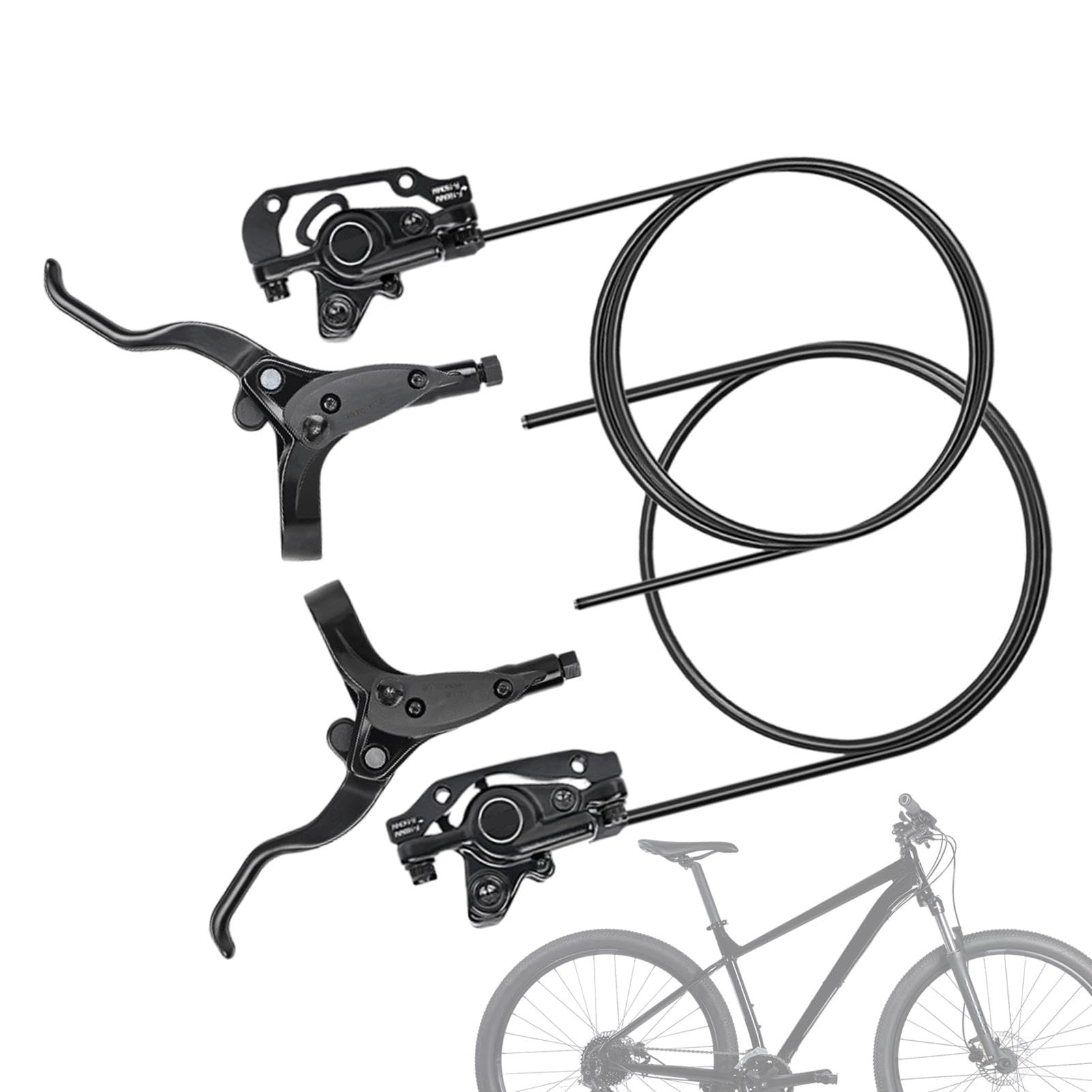 Hydraulic Brakes | Mountain Bike Brakes | Disc Brake Set | Hydraulic Brake Set | Front Hydraulic Brakes Precision Braking Performance For Mountain Bike Front 85cm And Rear 145cm von Lpsdssre