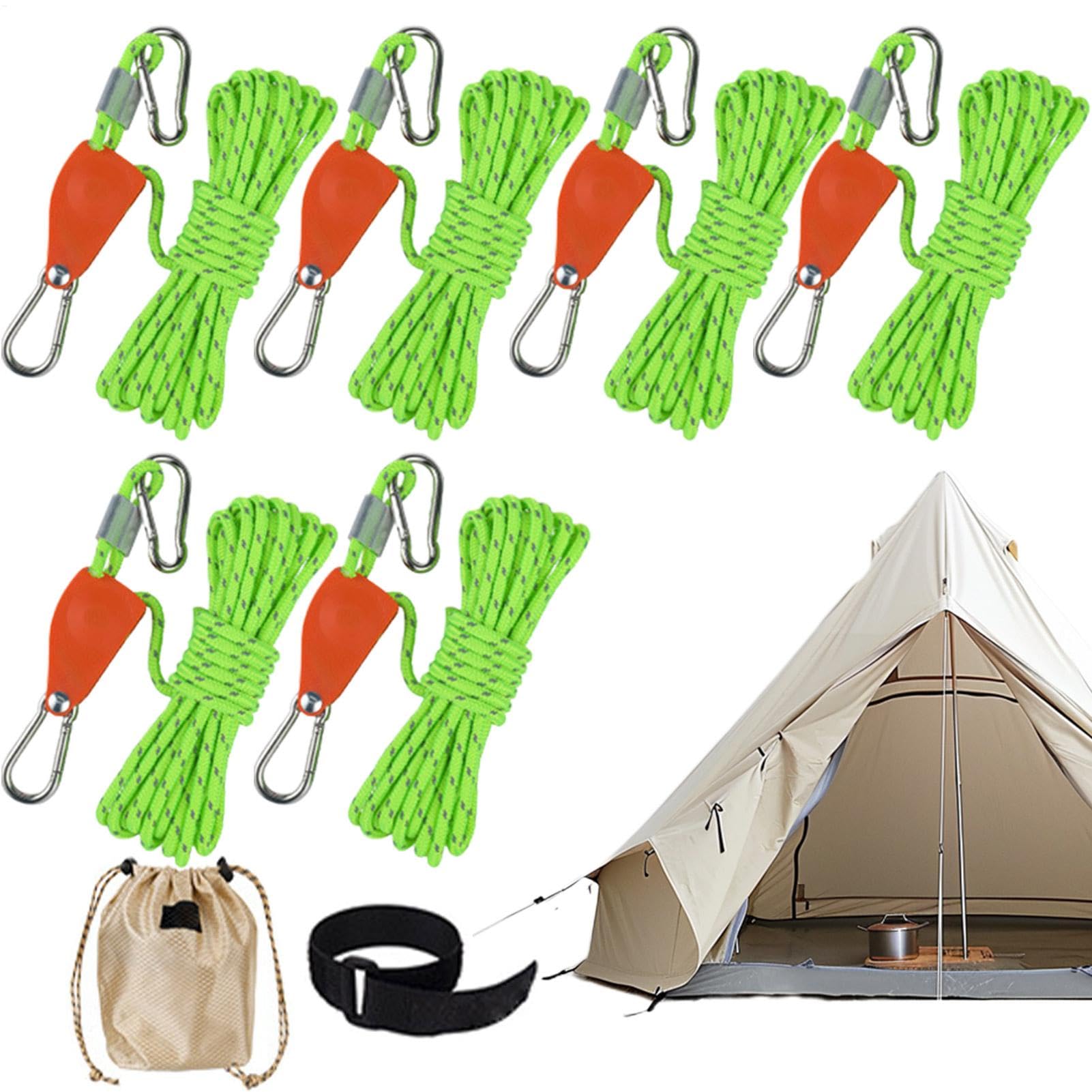 Spannseil mit Ratsche, Outdoor-Camping, Spanngurt, reflektierendes Zeltseil, robuste Spanngurte, robust und langlebig, für Baldachin, Kajak, Zelt, Markise von Lpsdssre