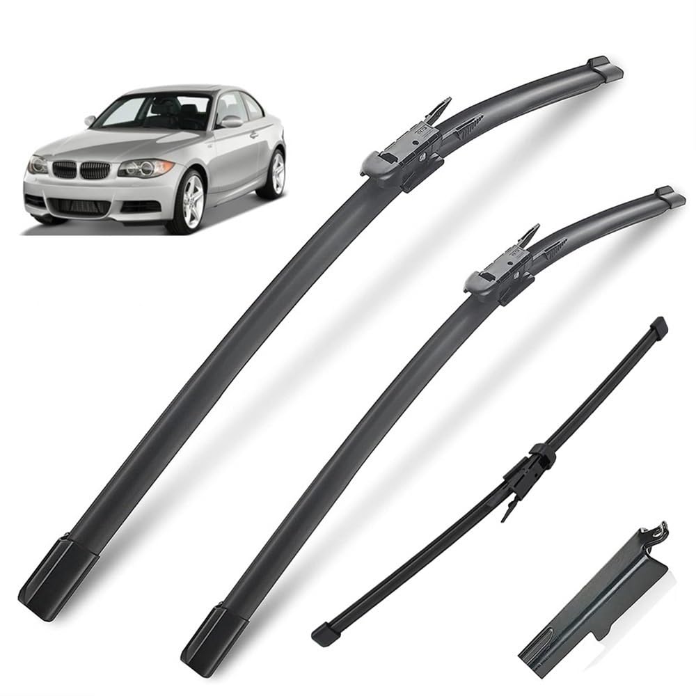 Auto Scheibenwischer für BMW 1er E81 E87 116i 116d 118i 118d 120i 120d 123d 130i 2004–2010,Wischer Scheibenwischerblätter Set,einfache Montage,Wischerblatt Wischblatt Wischerblätter,Das Material ist l von Lqmltsy