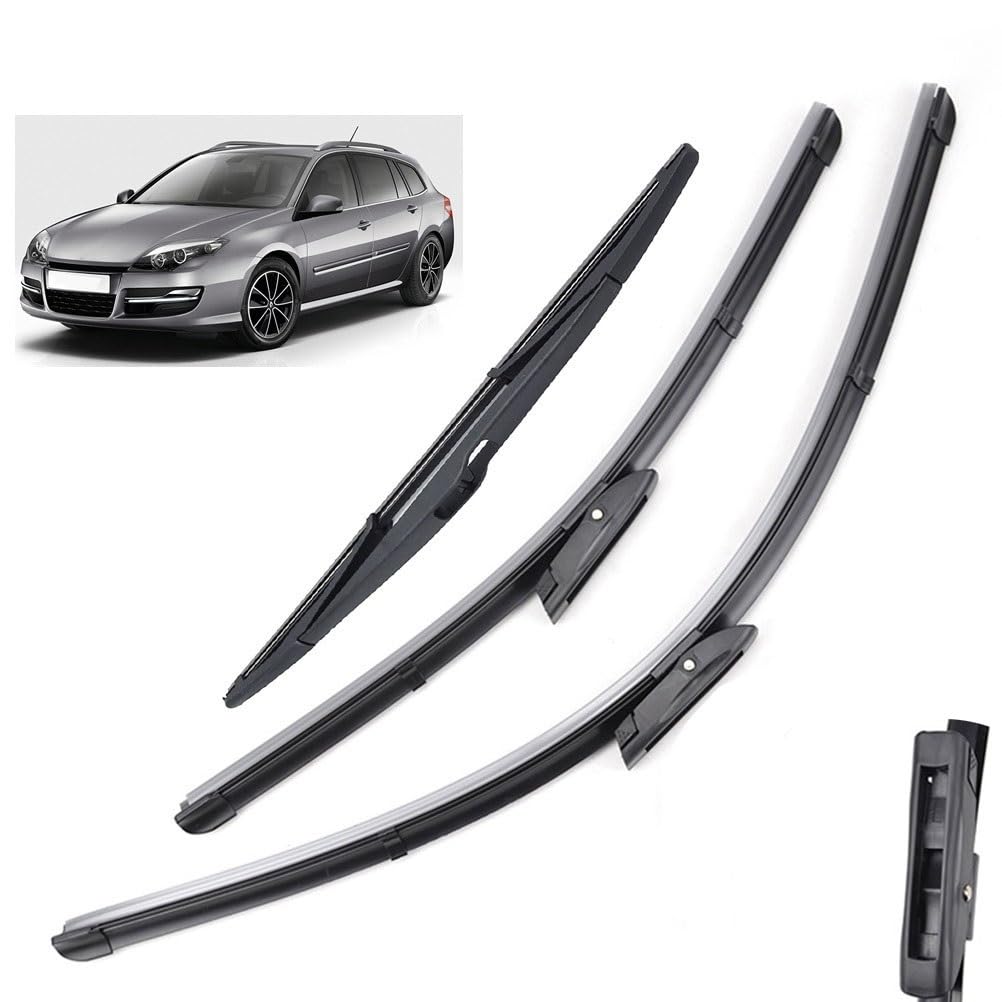 Auto Scheibenwischer für Renault Laguna 3 Grandtourer 2007–2015,Wischer Scheibenwischerblätter Set,einfache Montage,Wischerblatt Wischblatt Wischerblätter,Das Material ist langlebig von Lqmltsy