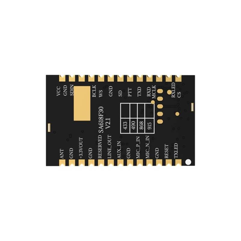 Lrporyvn Das Kabellose Audiomodul SA618F30 mit 1 W und 3 Km Unterstützt EIN 8-Kanal-Vollduplex-Daten-Transceiver-Modul für Gleichzeitige Übertragung Mehrerer Geräte von Lrporyvn