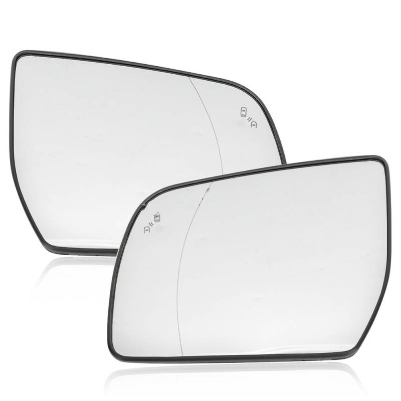 Außenspiegel Glas Für Ford Für Ranger 2015-2021 Für Everest 2016-2020 F150 2004-2010 Beheizte Seite Spiegel Flügel Spiegel Glas Objektiv Blind Spot Glas Spiegelglas Ersatz(L R Blind) von Lspbfkq