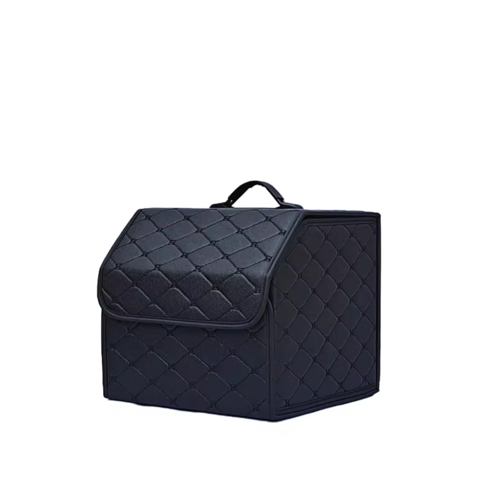 Auto Innenform Auto Trunk Organizer Box Große Kapazität Auto Multiuse Werkzeuge Lagerung Tasche Verstauen Aufräumen Leder Falten Für Notfall Lagerung Box Innenzubehör(Black S) von Lspbfkq