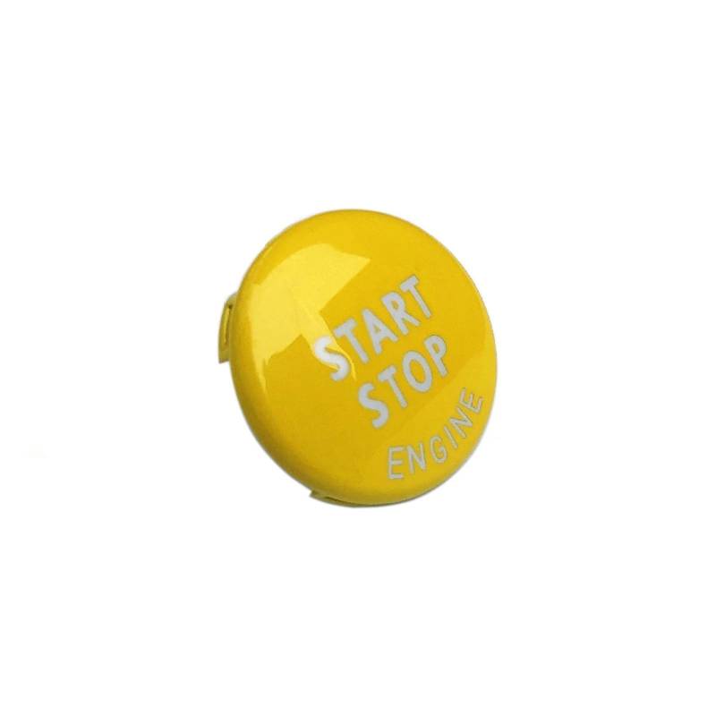 Auto Innenform Für 13 5 Serie X1 X5 X6 E71 Z4 E87 E90 E91 E60 E84 E83 Auto Motor Schalter start Stop Taste Abdeckung Innenzubehör(Bright Yellow) von Lspbfkq