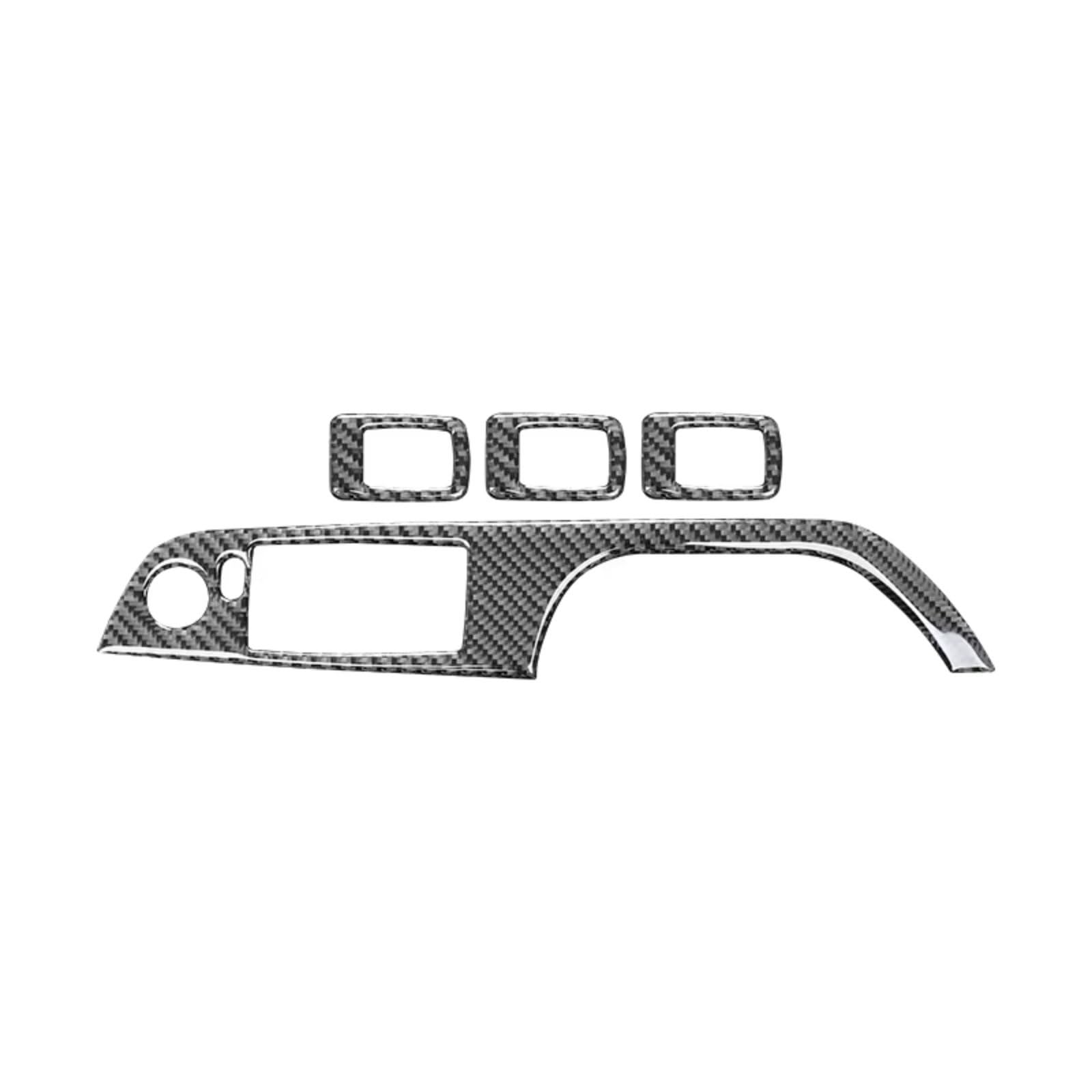 Auto Innenform Für 3 Serie E90 2005-2012 Carbon Faser Auto Windows Schalter Bedienfeld Rahmen Trim Abdeckung Aufkleber Innenzubehör(LHD A,37.8mm) von Lspbfkq