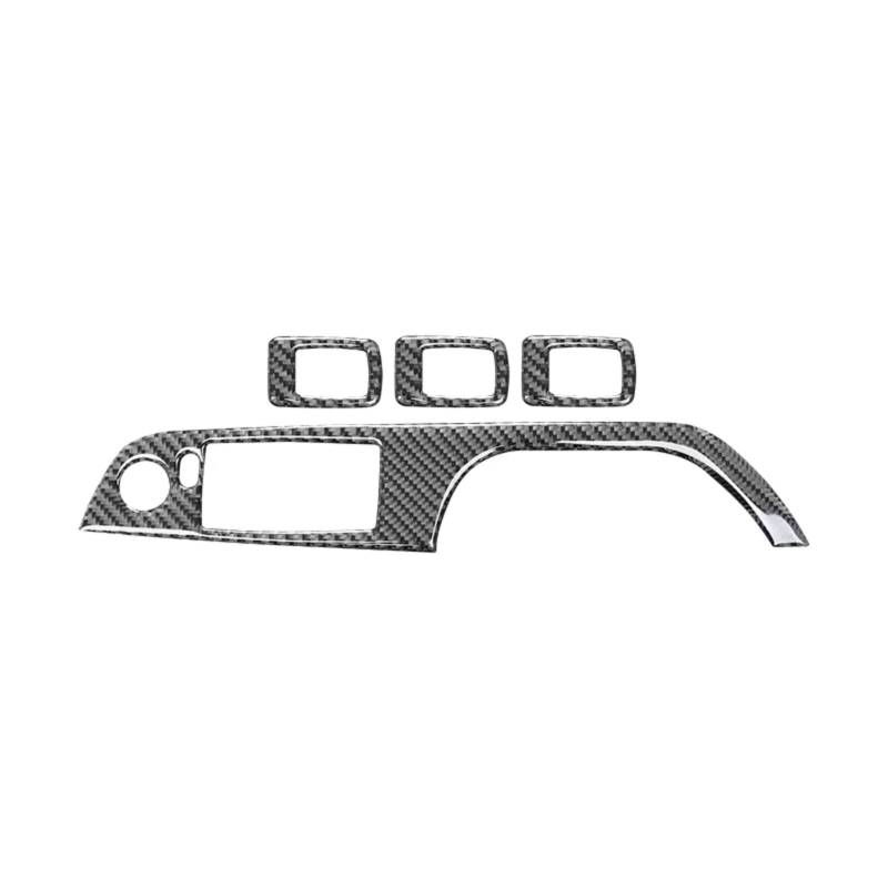 Auto Innenform Für 3 Serie E90 2005-2012 Carbon Faser Auto Windows Schalter Bedienfeld Rahmen Trim Abdeckung Aufkleber Innenzubehör(LHD A,37.8mm) von Lspbfkq