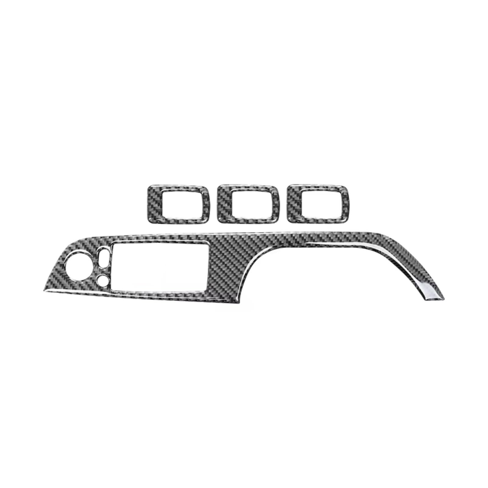 Auto Innenform Für 3 Serie E90 2005-2012 Carbon Faser Auto Windows Schalter Bedienfeld Rahmen Trim Abdeckung Aufkleber Innenzubehör(LHD B,35.8mm) von Lspbfkq