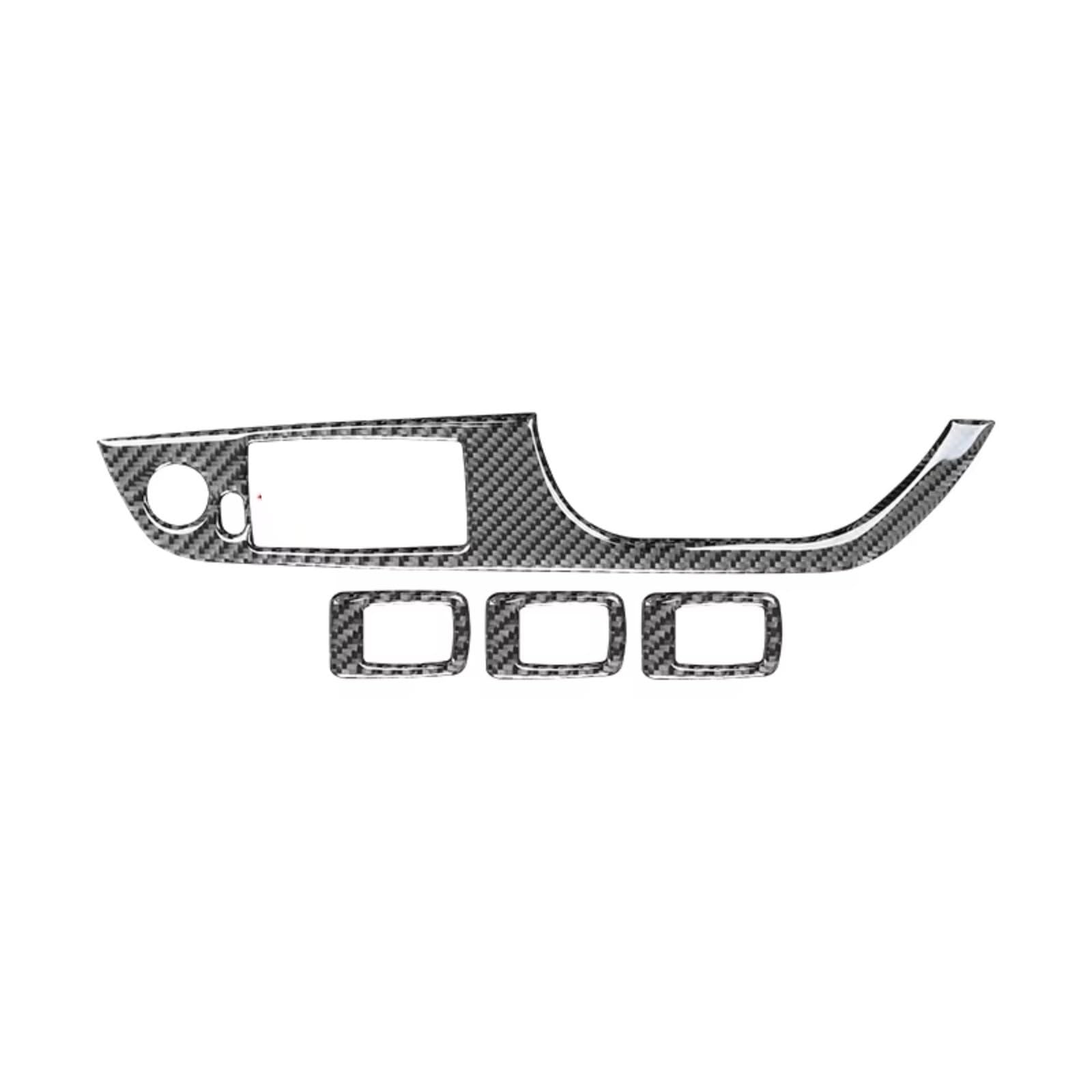 Auto Innenform Für 3 Serie E90 2005-2012 Carbon Faser Auto Windows Schalter Bedienfeld Rahmen Trim Abdeckung Aufkleber Innenzubehör(RHD A,35.8mm) von Lspbfkq