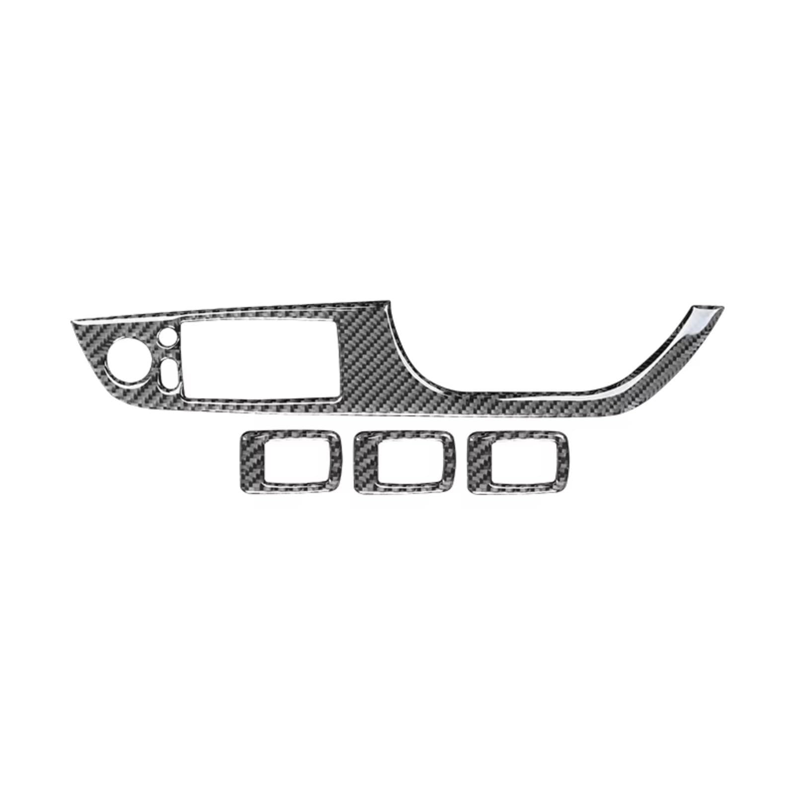 Auto Innenform Für 3 Serie E90 2005-2012 Carbon Faser Auto Windows Schalter Bedienfeld Rahmen Trim Abdeckung Aufkleber Innenzubehör(RHD B,35.8mm) von Lspbfkq