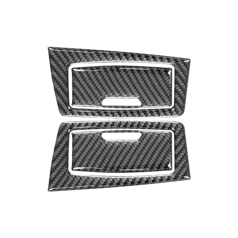 Auto Innenform Für 3 Serie F30 2013-2018 Carbon Fiber Innen Auto Hinten Tür Armlehne Lagerung Box Trim Abdeckung Rahmen aufkleber Innenzubehör(Schwarz) von Lspbfkq