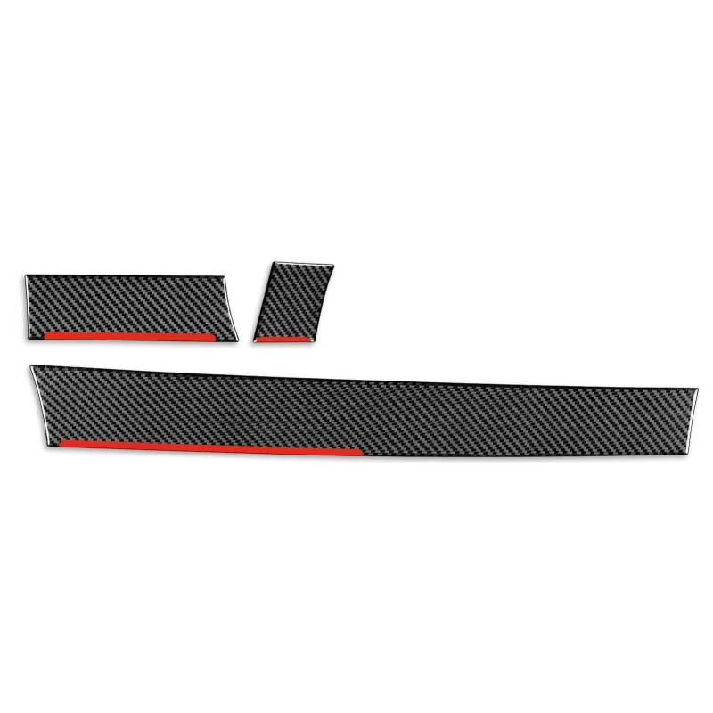 Auto Innenform Für 5 Series E60 E61 2004-2010 Carbon Fiber Dashboard Panel Trim Abdeckung Innen Aufkleber Innenzubehör(LHD) von Lspbfkq