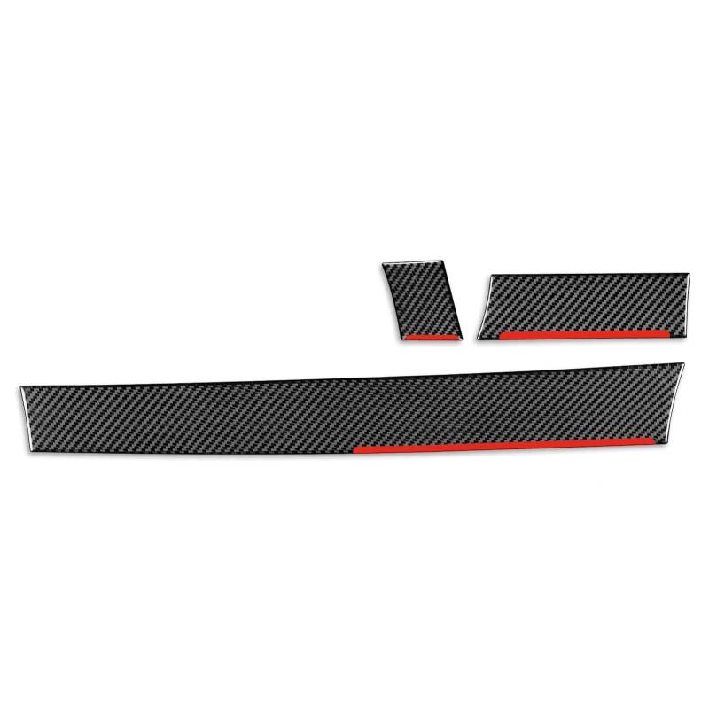 Auto Innenform Für 5 Series E60 E61 2004-2010 Carbon Fiber Dashboard Panel Trim Abdeckung Innen Aufkleber Innenzubehör(RHD) von Lspbfkq