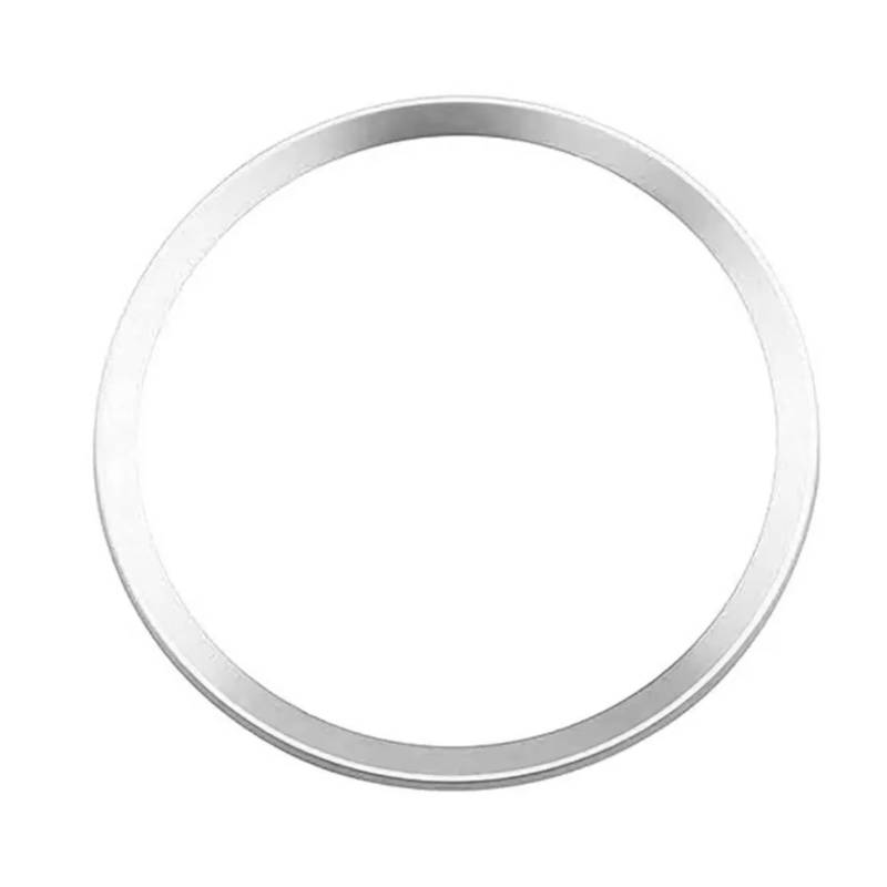 Auto Innenform Für A1 A3 A4 A5 A6 A7 Q3 Q5 S3 S5 S7 TT Aluminium Trim Auto Lenkrad Abdeckung Ring Aufkleber Innenzubehör(SLIVER) von Lspbfkq