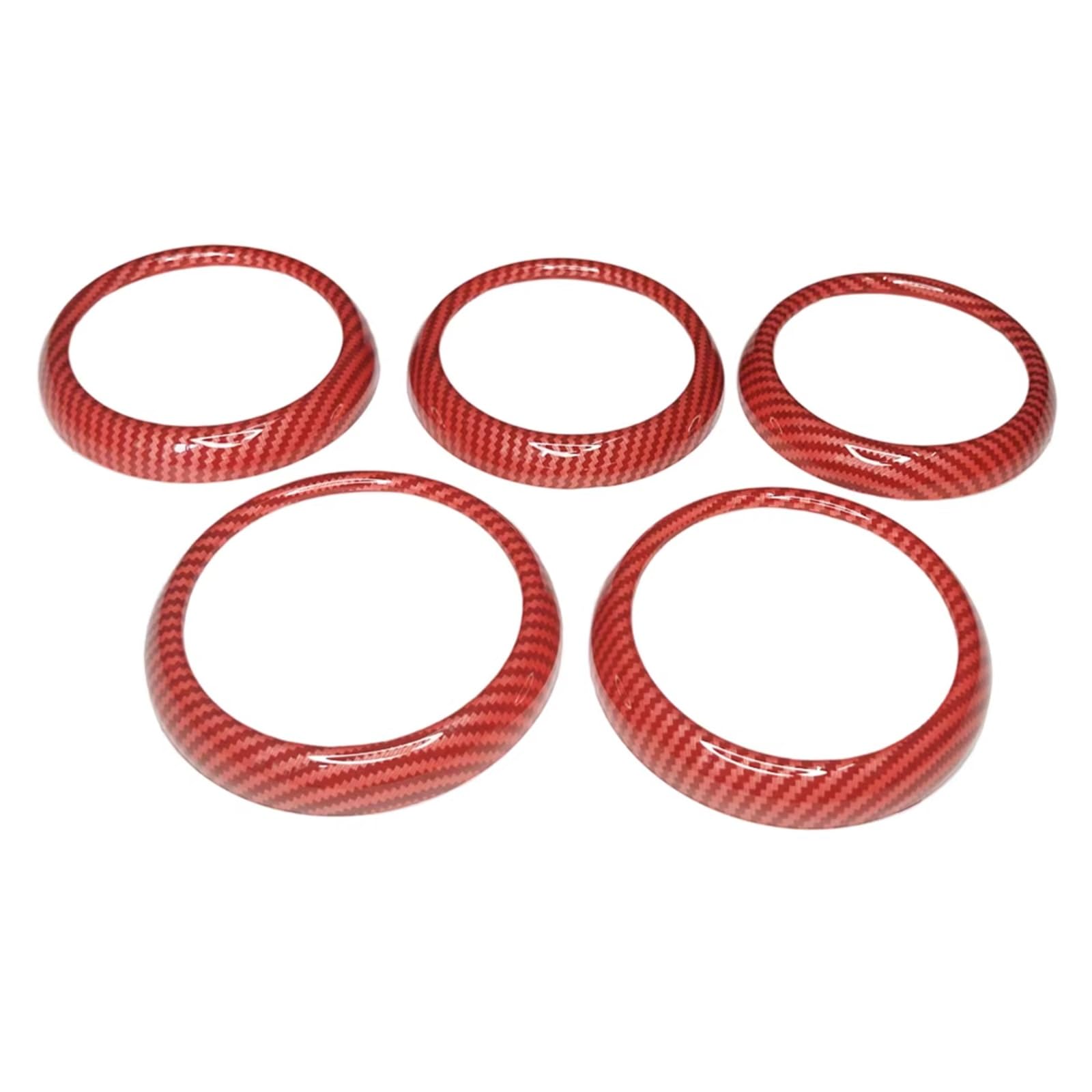 Auto Innenform Für Benz A W176 für GLA X156 für CLA C117 Auto Klimaanlage Air Vent Outlet Ring Abdeckung Trim Aufkleber Innenzubehör(Red,A) von Lspbfkq