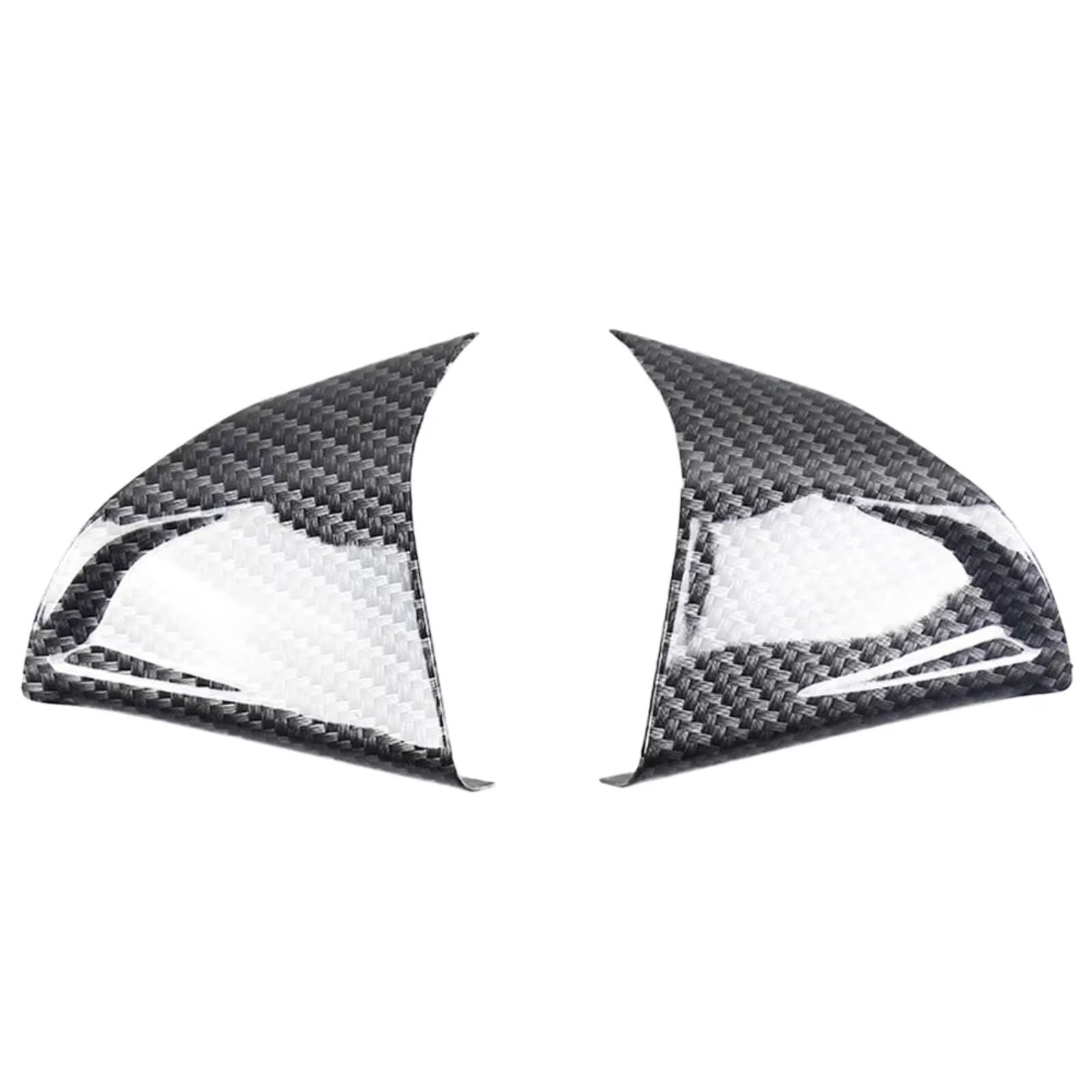 Auto Innenform Für Chevrolet für Cruze Limousine Fließheck 2009-2015 für Trax 2PCS Auto Chrom Lenkrad Schutzhülle Trim Aufkleber Innenzubehör(A Carbon fiber) von Lspbfkq