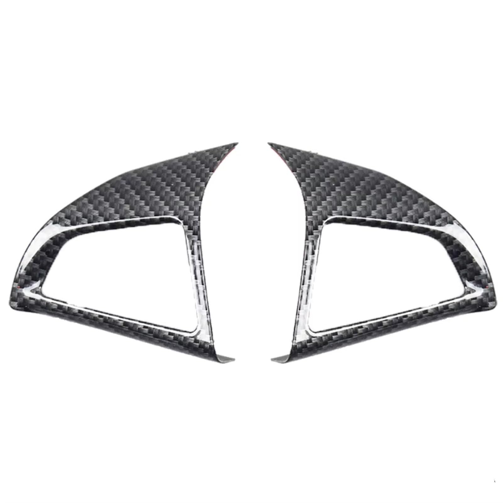 Auto Innenform Für Chevrolet für Cruze Limousine Fließheck 2009-2015 für Trax 2PCS Auto Chrom Lenkrad Schutzhülle Trim Aufkleber Innenzubehör(B Carbon fiber) von Lspbfkq