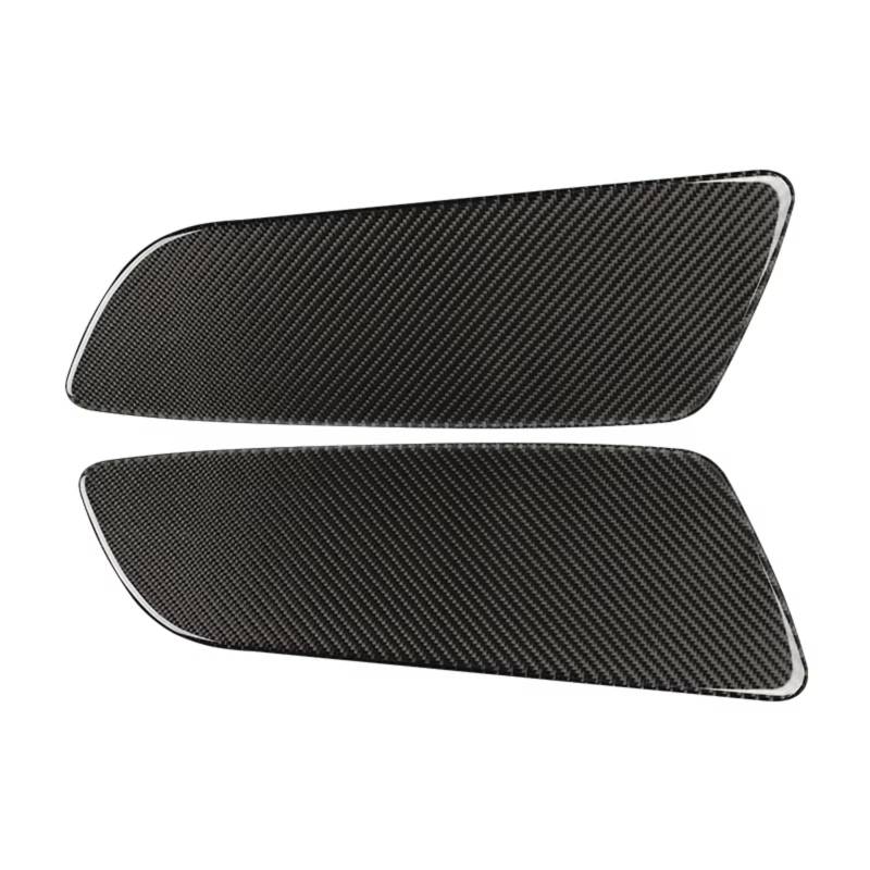 Auto Innenform Für Ford Für Mustang GT 2015-2021 Auto Carbon Fiber Innen Auto Hinten Tür Panel Trim Aufkleber Aufkleber Dekoration abdeckung Innenzubehör(Schwarz) von Lspbfkq