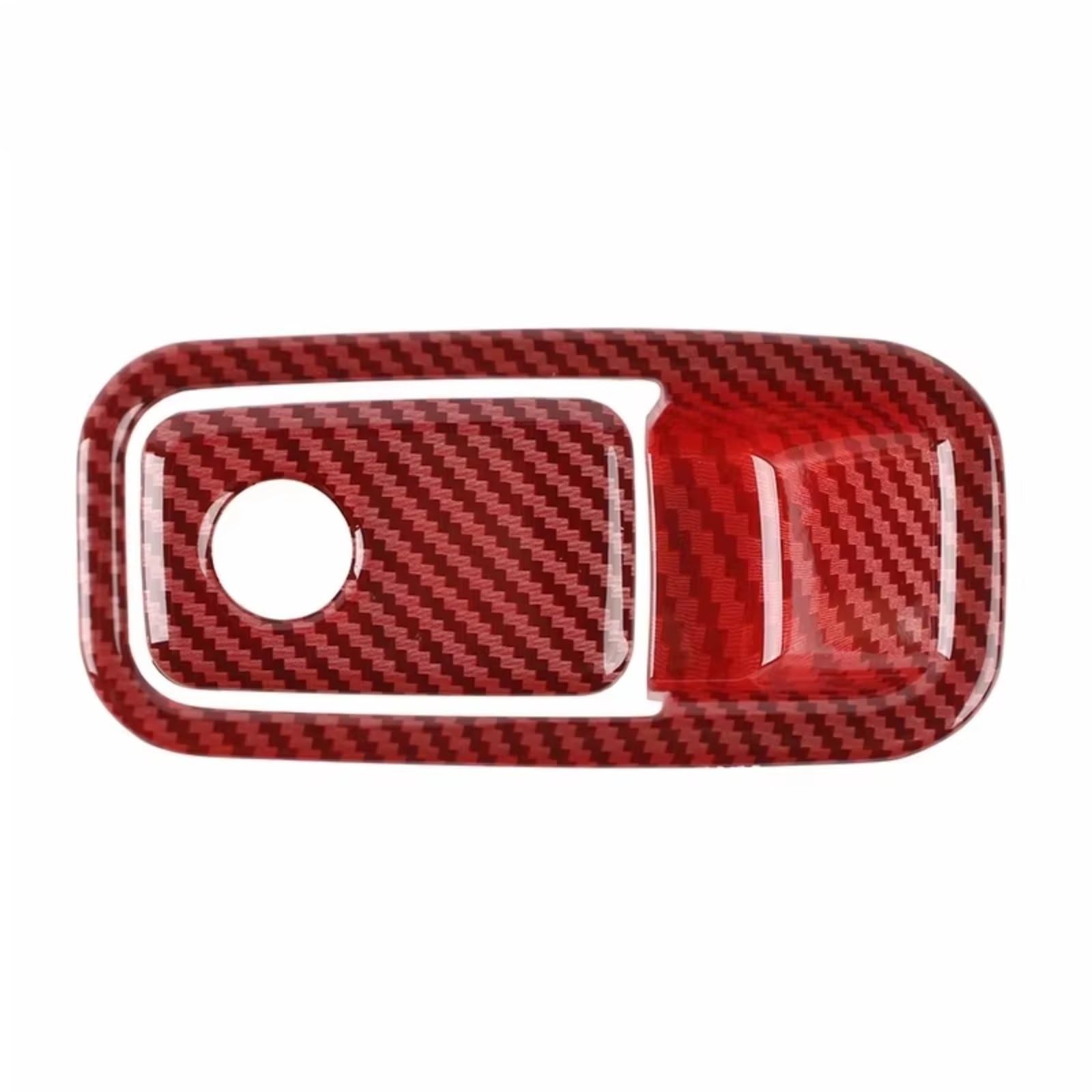 Auto Innenform Für Ford für Bronco 2021-2024 Auto Copilot Lagerung Box Schalter Dekoration Abdeckung Trim Innen Innenzubehör(Red carbon fiber) von Lspbfkq