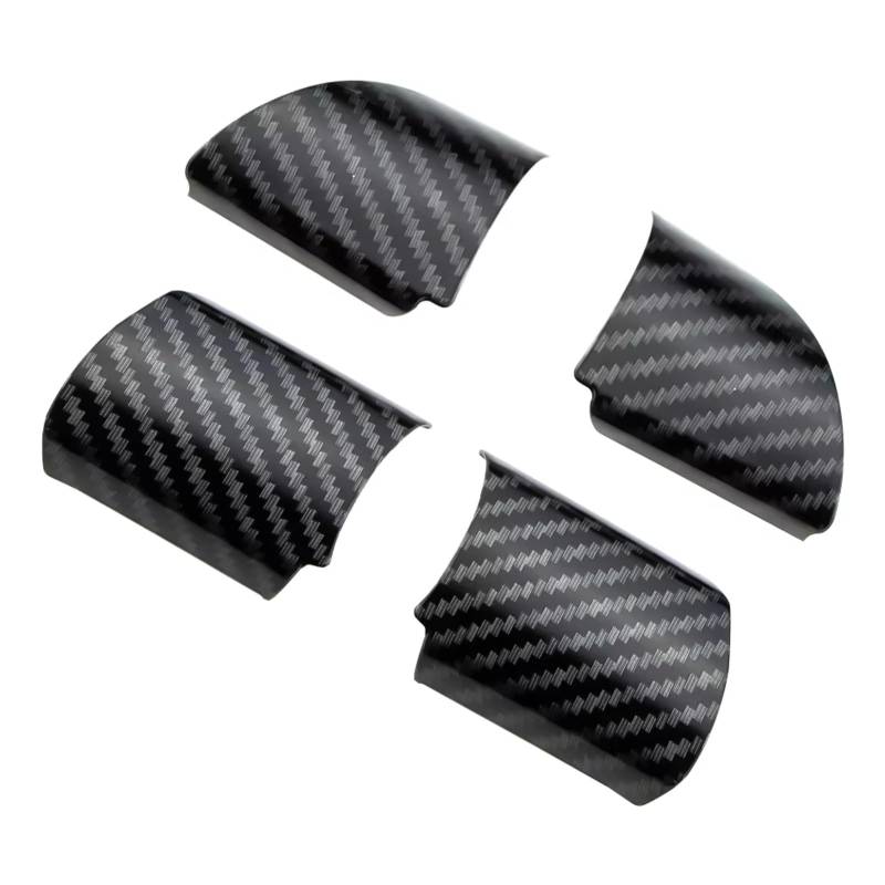 Auto Innenform Für Ford für Focus 2 MK2 2005-2011 Lenkrad Tasten Panel Abdeckung Trim Aufkleber Carbon Faser Innenzubehör(4Pcs Style) von Lspbfkq