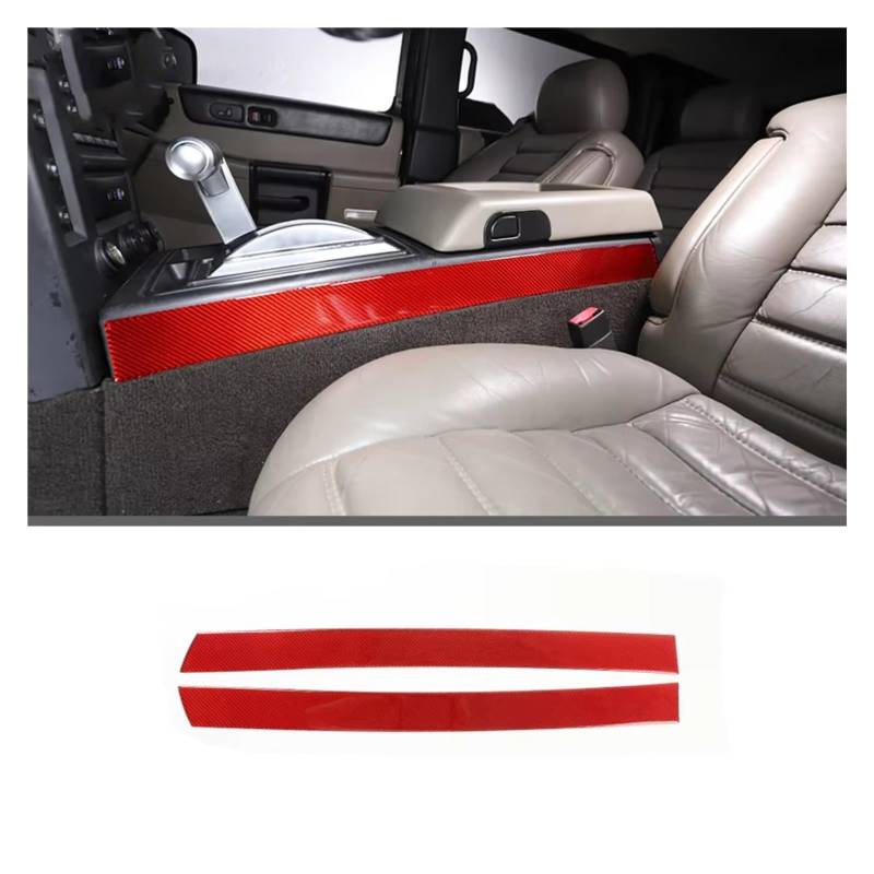 Auto Innenform Für Hummer H2 2003-2007 Auto Zubehör Teile Weichen Carbon Rot Auto Innen Dekoration Abdeckung Aufkleber Trim Innenzubehör(20) von Lspbfkq