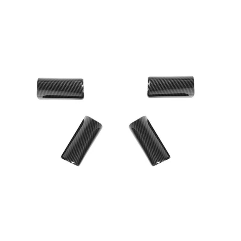 Auto Innenform Für Jeep für Wrangler JK 2007-2010 ABS Auto Innen Lenkrad Dekoration Abdeckung Trim Innenzubehör(Carbon fiber 4 pc) von Lspbfkq