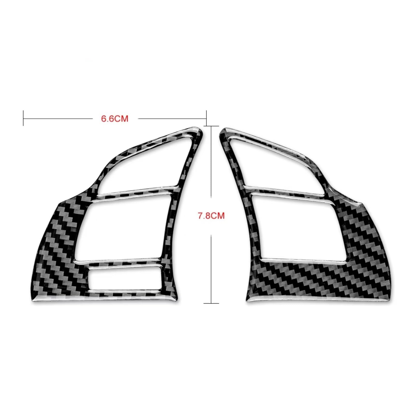 Auto Innenform Für Mazda 6 2014-2017 Automatische Übertragung Auto Lenkrad Taste Rahmen Aufkleber Innen Trim Carbon Faser Innenzubehör(Red) von Lspbfkq