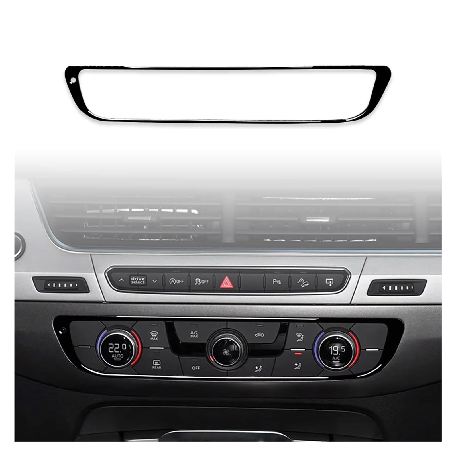 Auto Innenform Für Q7 SQ7 4M 2016-2019 Auto Lenkrad Getriebe Panel Air Outlet Tür Trim Innen Aufkleber Innenzubehör(1 Pcs B) von Lspbfkq