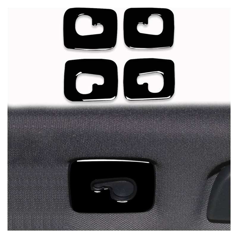 Auto Innenform Für Q7 SQ7 4M 2016-2019 Auto Lenkrad Getriebe Panel Air Outlet Tür Trim Innen Aufkleber Innenzubehör(4 Pcs A) von Lspbfkq