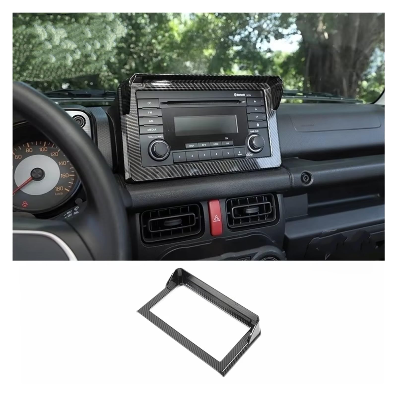 Auto Innenform Für Suzuki für Jimny 2019-2024 Up Zubehör Korn Auto Innen Dekoration Abdeckung Trim Innenzubehör(Navigation frame) von Lspbfkq