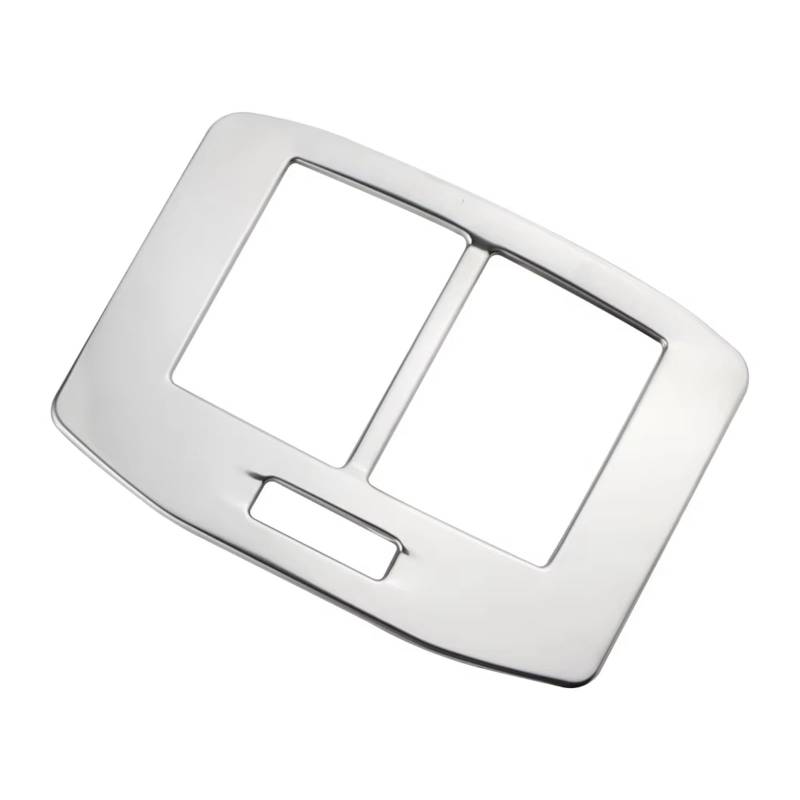 Auto Innenform Für Vw Für T-roc 2017-2022 Auto Zubehör Auto Hinten Armlehne Air Vent Outlet Rahmen Borte Innenzubehör(Stainless silver) von Lspbfkq