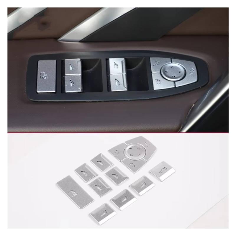 Auto Innenform Für X1 U11 2023 2024 Auto Tür Sitz Speicher Einstellen Fenster Lift Lenkrad Taste Schalter Trim Abdeckung Innenzubehör(D) von Lspbfkq