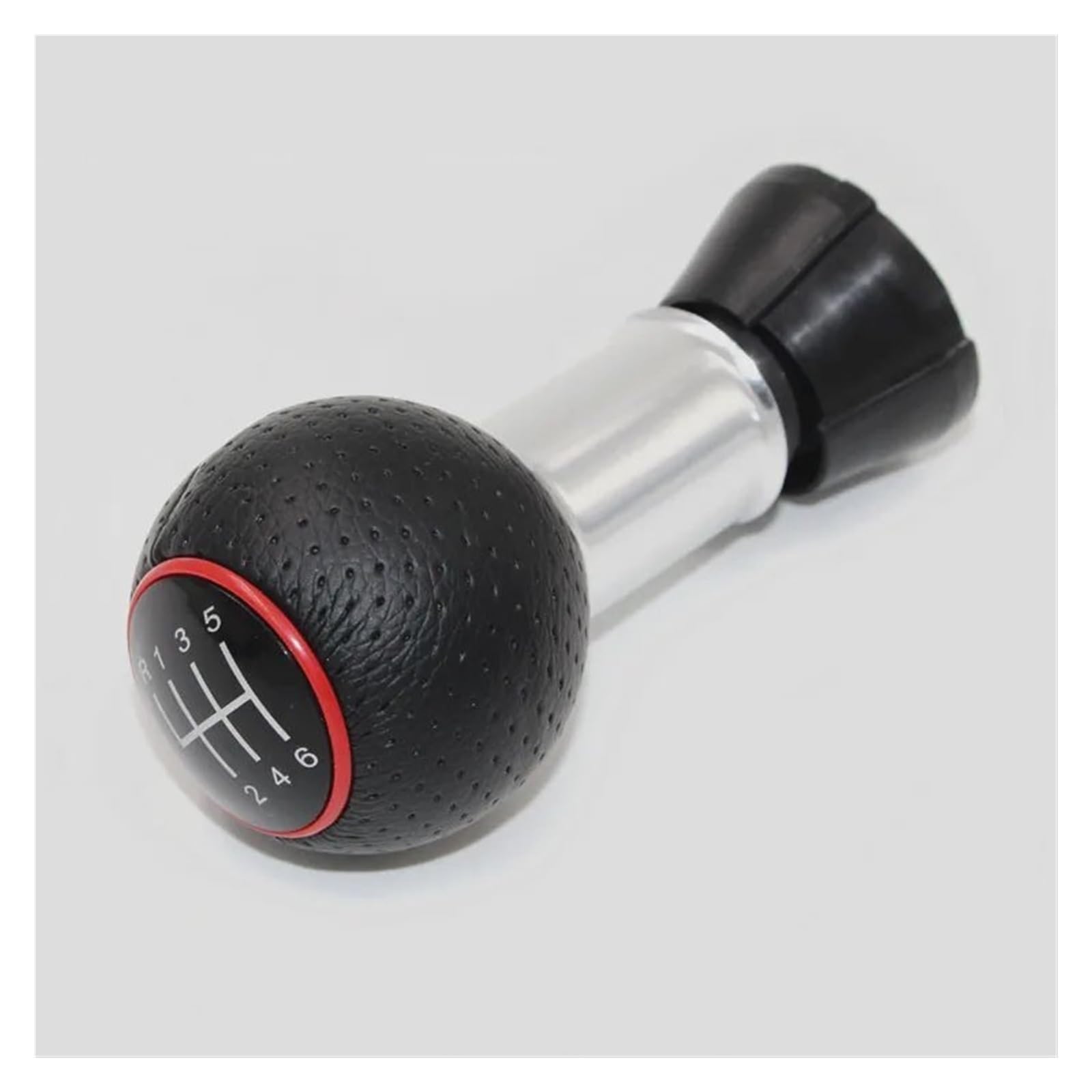 Car Schalthebel Für A3 8L (2000–2003). Auto-Styling-Schaltknäufe, 13 mm, Leder-Schaltknauf, nur mit rotem Ring, 6 Gang, 5 Gänge Schalthebel Shift Knob(6 Speed) von Lspbfkq