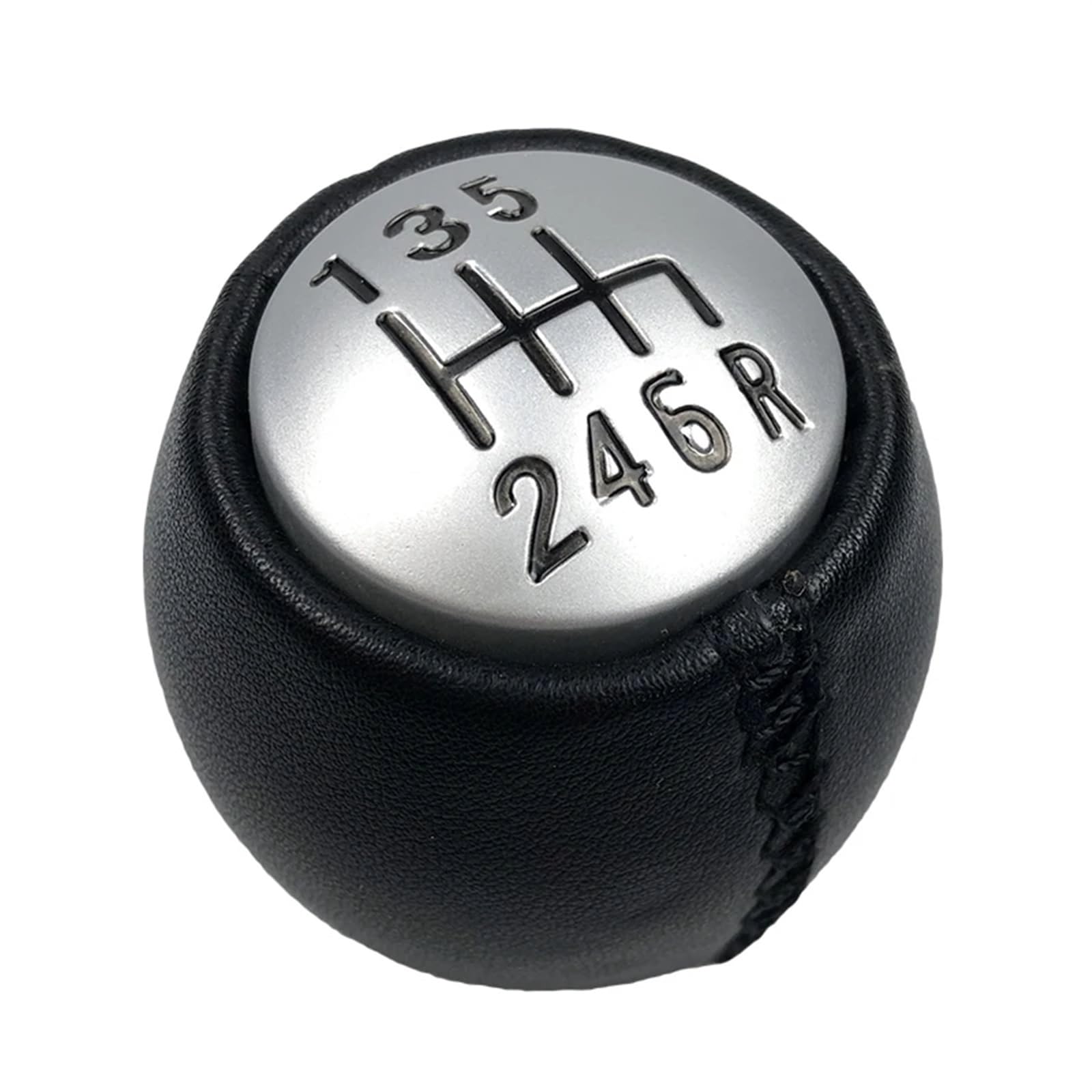 Car Schalthebel Für Alfa Für Romeo GT 147 166 3,2 V6 Mannual Schwarz Leder Abdeckung Schaltknauf Hebel Stick Stift Shifter Kopf Handball 5/6 Geschwindigkeit Schalthebel Shift Knob(6 Speed) von Lspbfkq